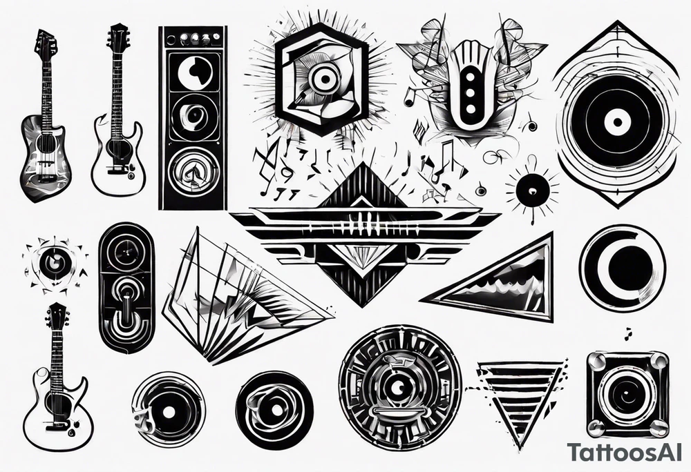 music sound tattoo idea