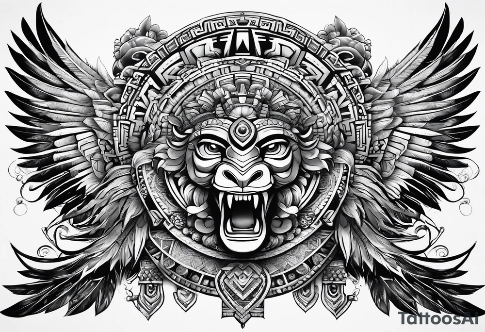 Aztec,  Quetzacoatl, sleeve tattoo idea