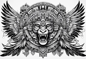 Aztec,  Quetzacoatl, sleeve tattoo idea