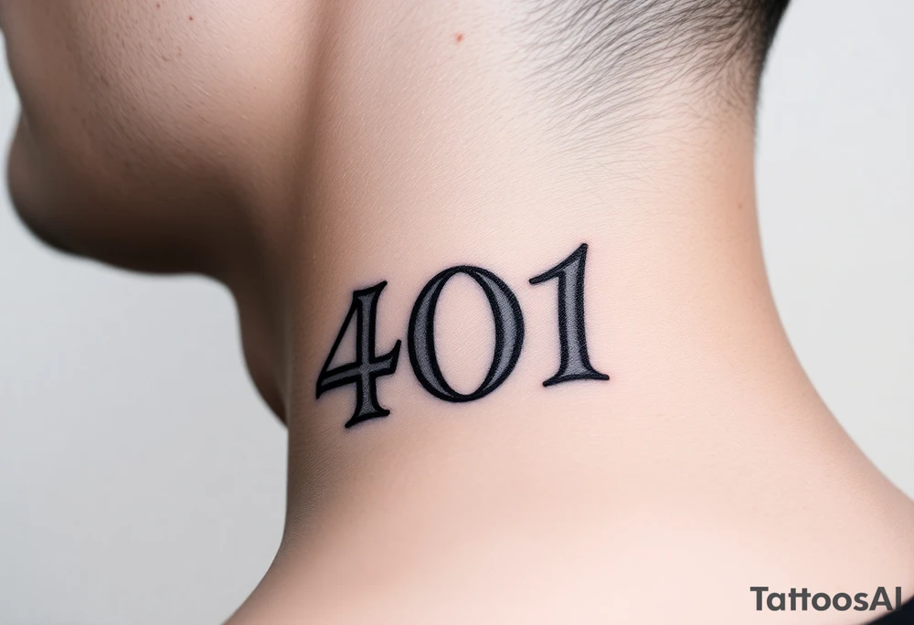 401 writen in hindi number tattoo idea