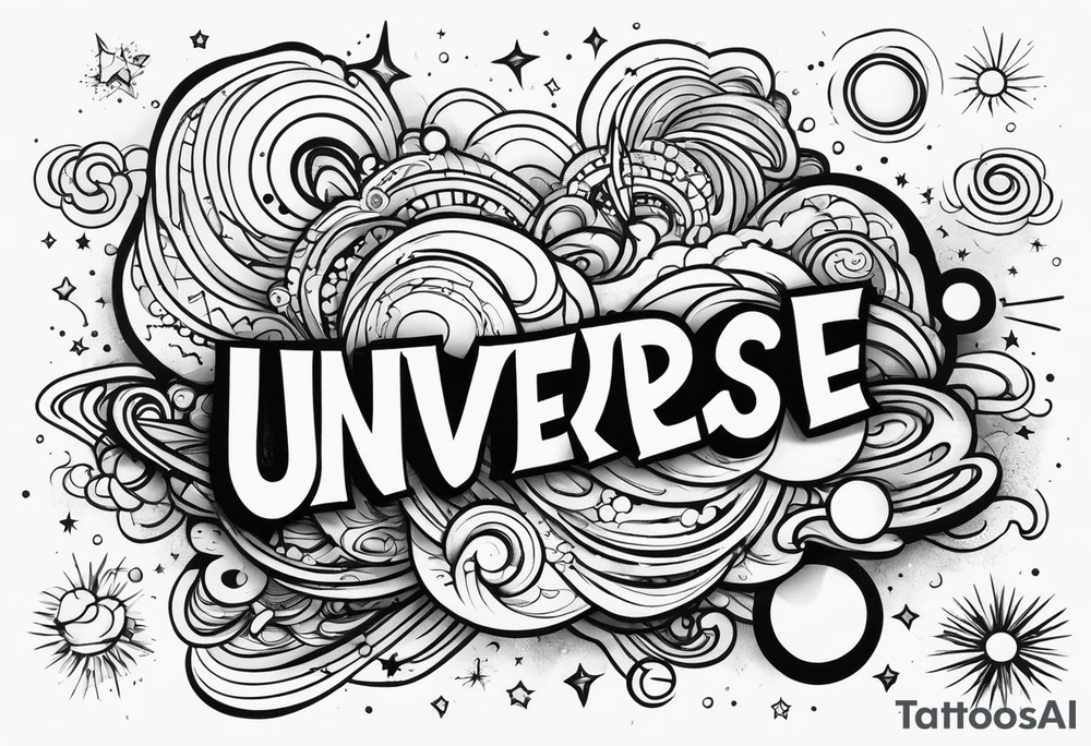 The word Universe tattoo idea