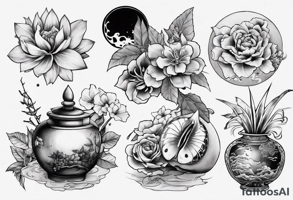 Still life scene tattoo idea