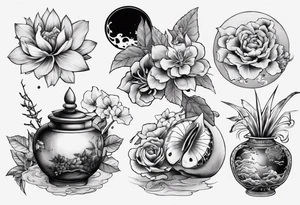 Still life scene tattoo idea