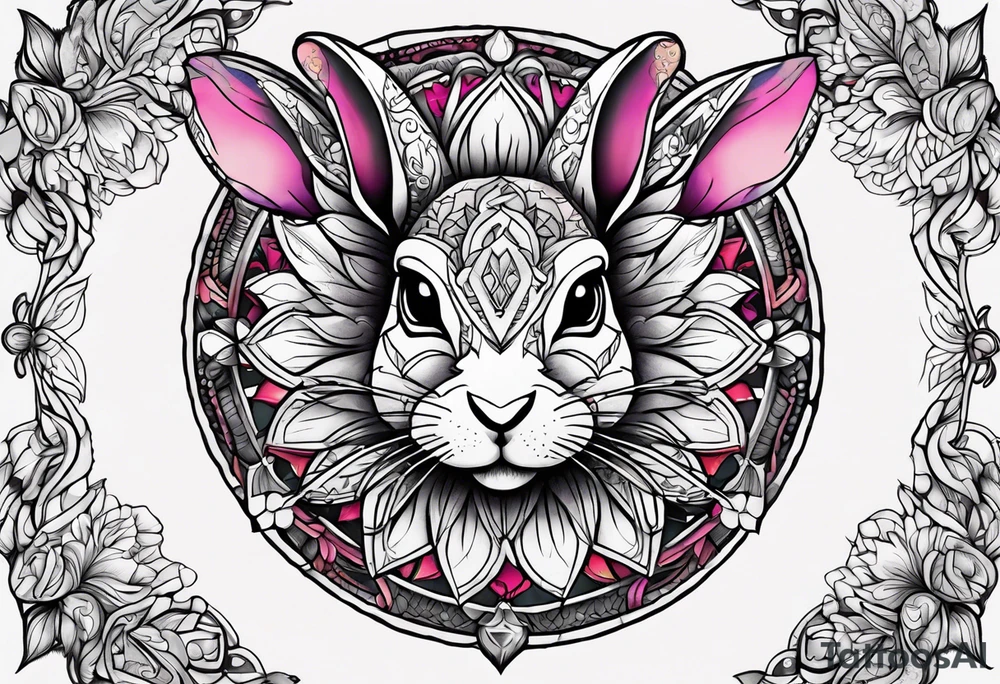 wonderland  dead 
rabbit mandalas tattoo idea