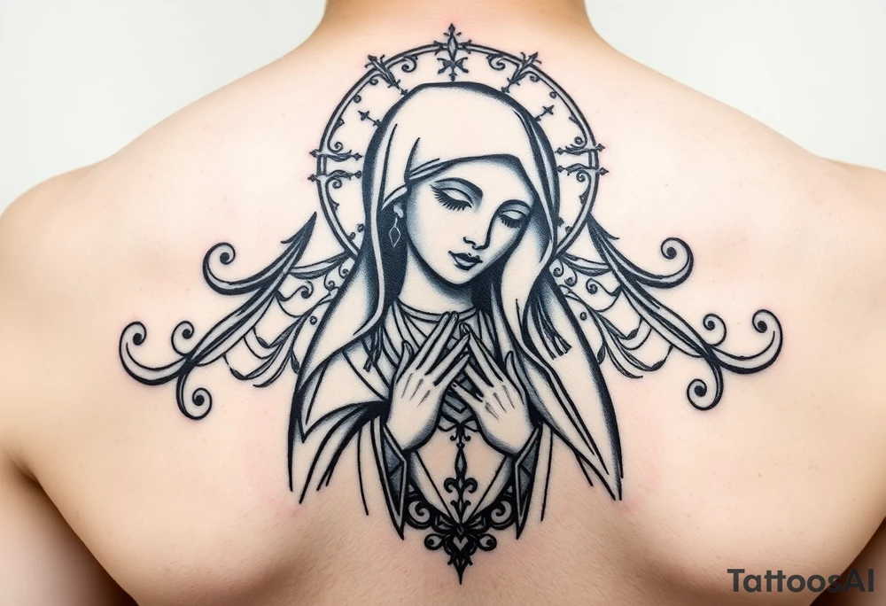 Russian orthodox tattoo icon Madonna of kazan tattoo idea