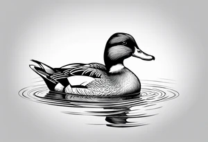 Duck, small, imprint tattoo idea