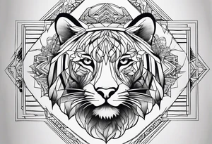 Geometric animal tattoo idea
