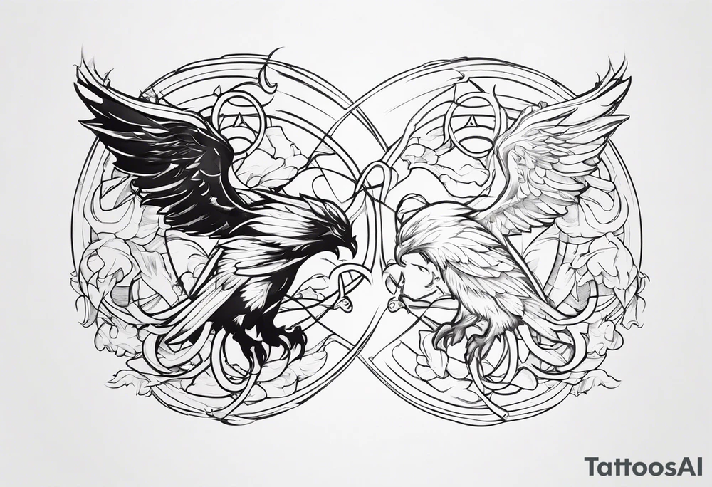 Good vs evil tattoo idea