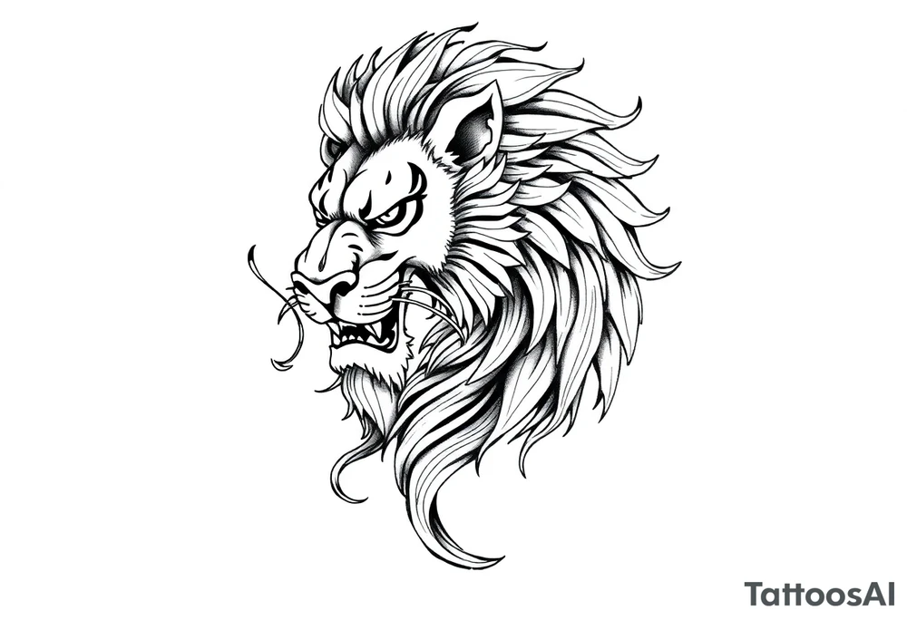 a lion tattoo idea