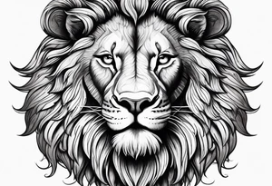 Fierce lion head tattoo idea