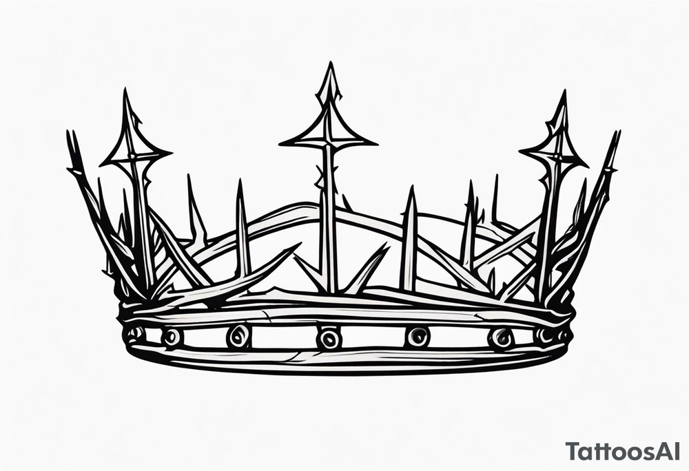 Crown of thorns tattoo idea