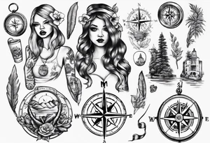 Girls Mystery Trip from Cincinnati w/compass tattoo idea