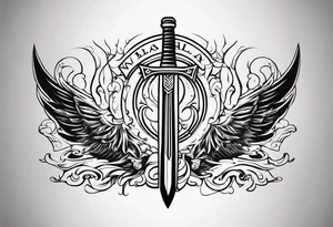 Valhalla fire sword tattoo idea