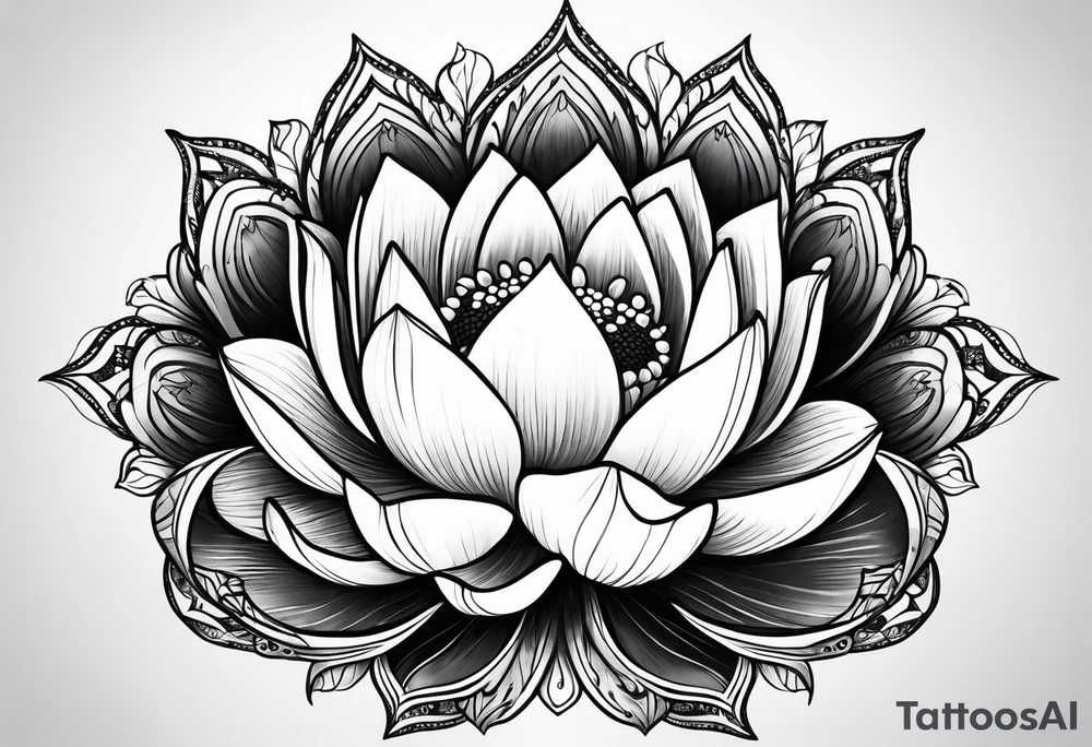 Lotus flower tattoo idea