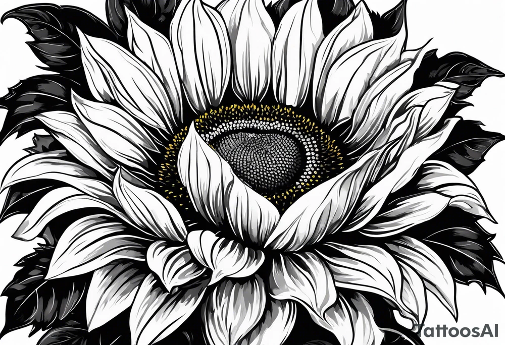 Sunflower for a male tattoo tattoo idea