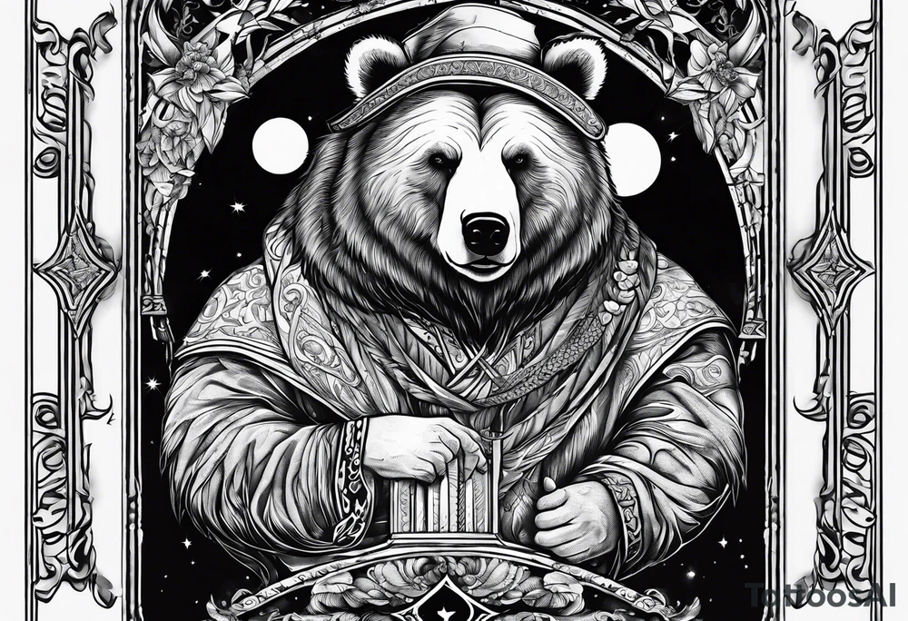 The fool tarot as a bear tattoo idea