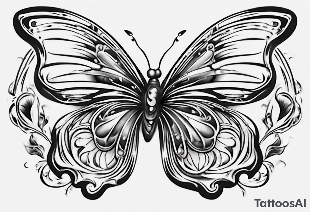 Butterfly wrap tattoos on heart overlay tattoo idea