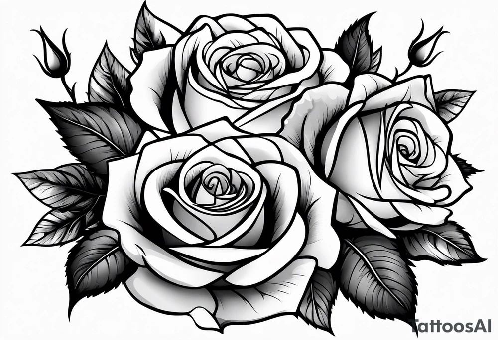 roses with cross tattoo idea