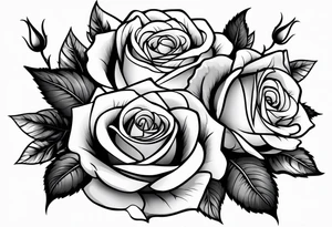 roses with cross tattoo idea