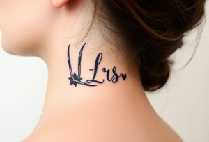 Nail claw marks beside the initials lrs tattoo idea