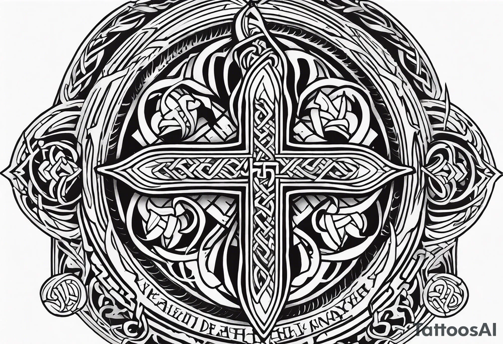 Viking death 
prayer tattoo idea