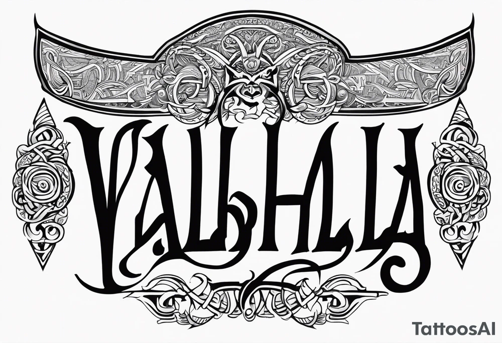 Valhalla viking gods tattoo idea