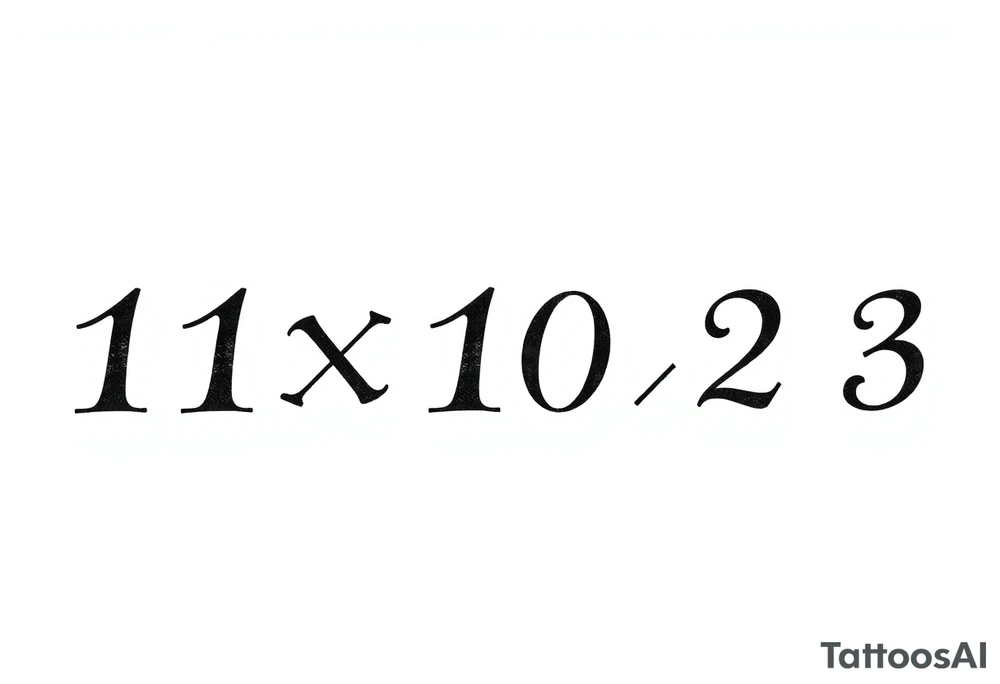 1x10^23 tattoo idea