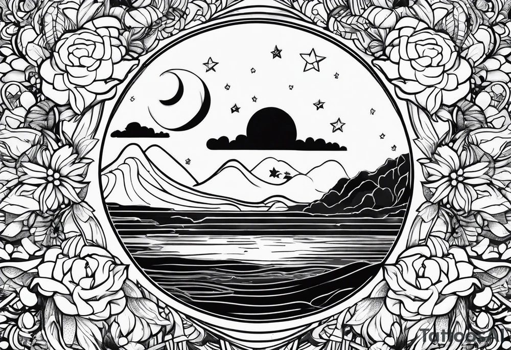 Earth day flash tattoos 
simple line work tattoo idea