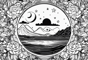 Earth day flash tattoos 
simple line work tattoo idea