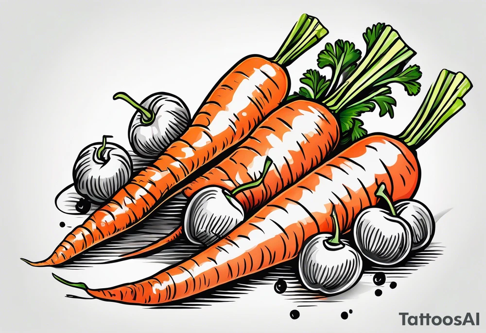 Carrot, Cherry tattoo idea