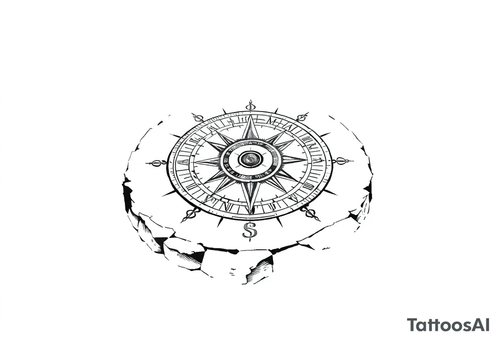 Sundial on the ground tattoo idea