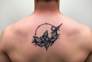 negative space tattoo inspired by the space and time tattoo idea