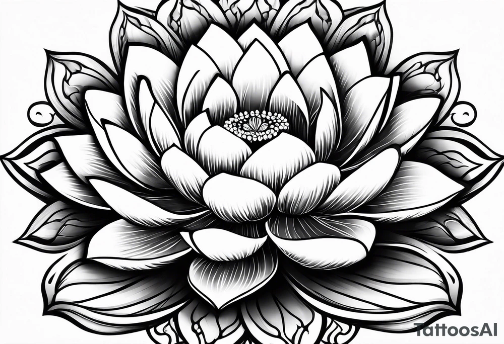Lotus flower tattoo idea