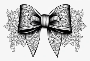 Lacy bow tattoo idea