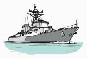 guided missile destroyer tattoo idea