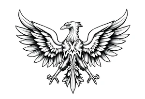 Poland symbol and poker cards The wings of the eagle in the Polish symbol are in the form of poker cards. Add casino money to it. tattoo idea