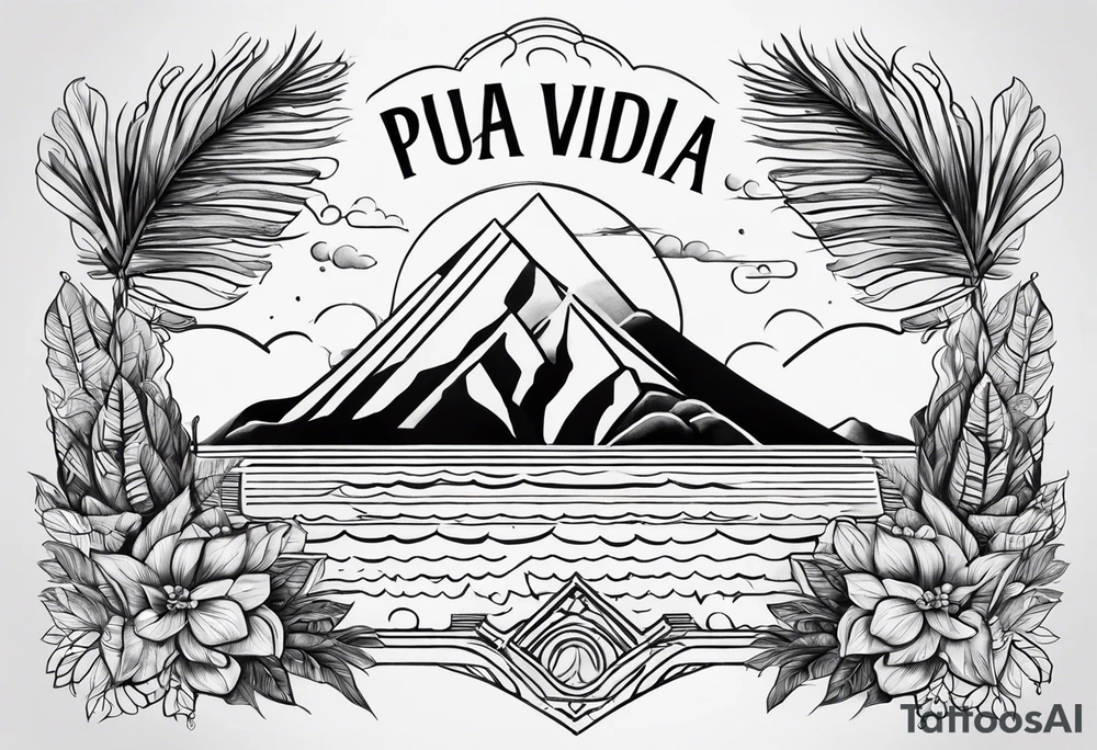 Pura vida as a word tattoo idea