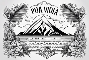 Pura vida as a word tattoo idea