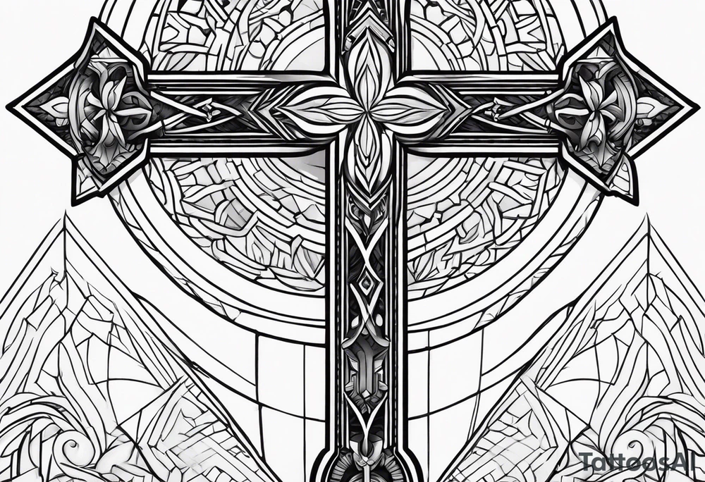 A cross tattoo idea