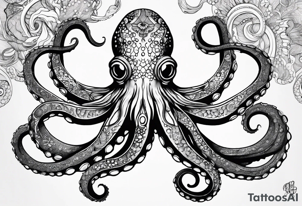 Ocean octopus tattoo idea