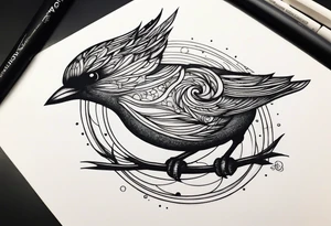 Semicolon Bird tattoo idea