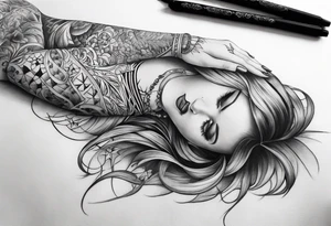 full sleeve tattoo ghotic tattoo idea