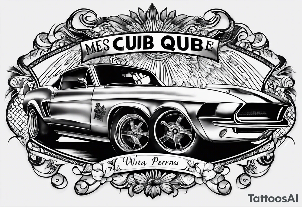 frase: mes que un club . En el musclo de la pierna tattoo idea