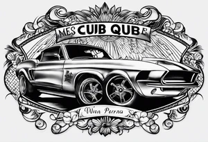 frase: mes que un club . En el musclo de la pierna tattoo idea
