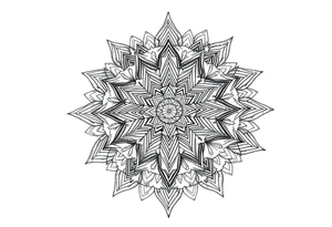 intricate mandala with sacred geometry and cosmic elements tattoo idea