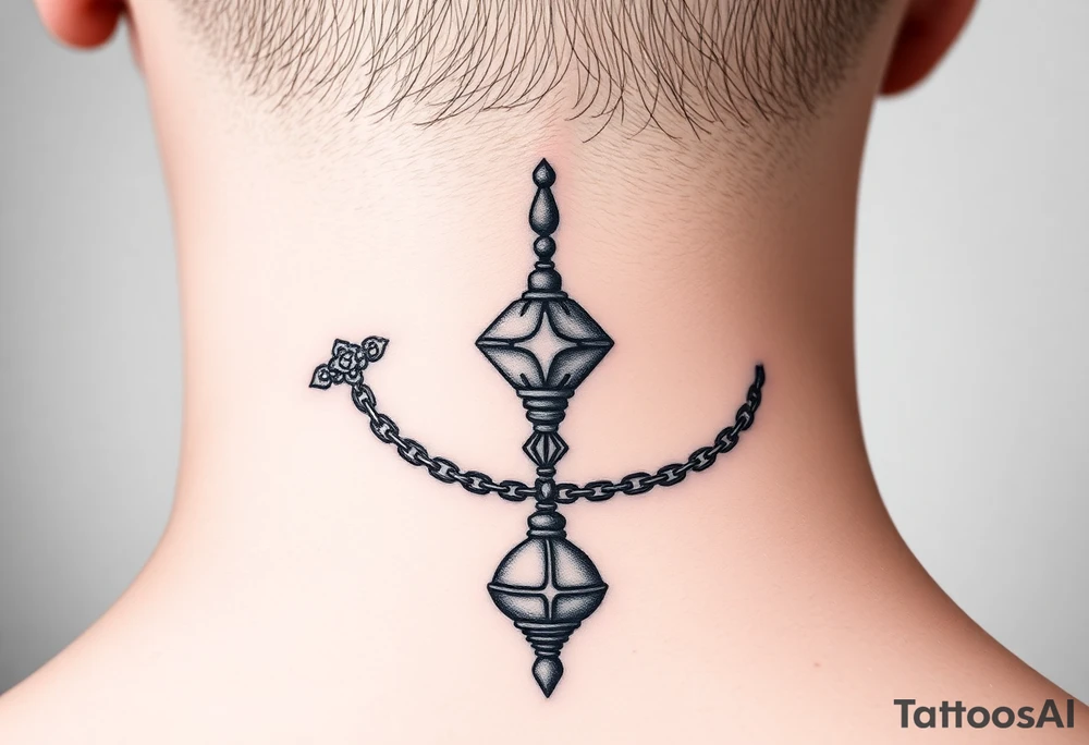 Traditional Russian orthodox censer chains tattoo idea
