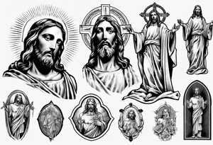 Jesus statue tattoo idea