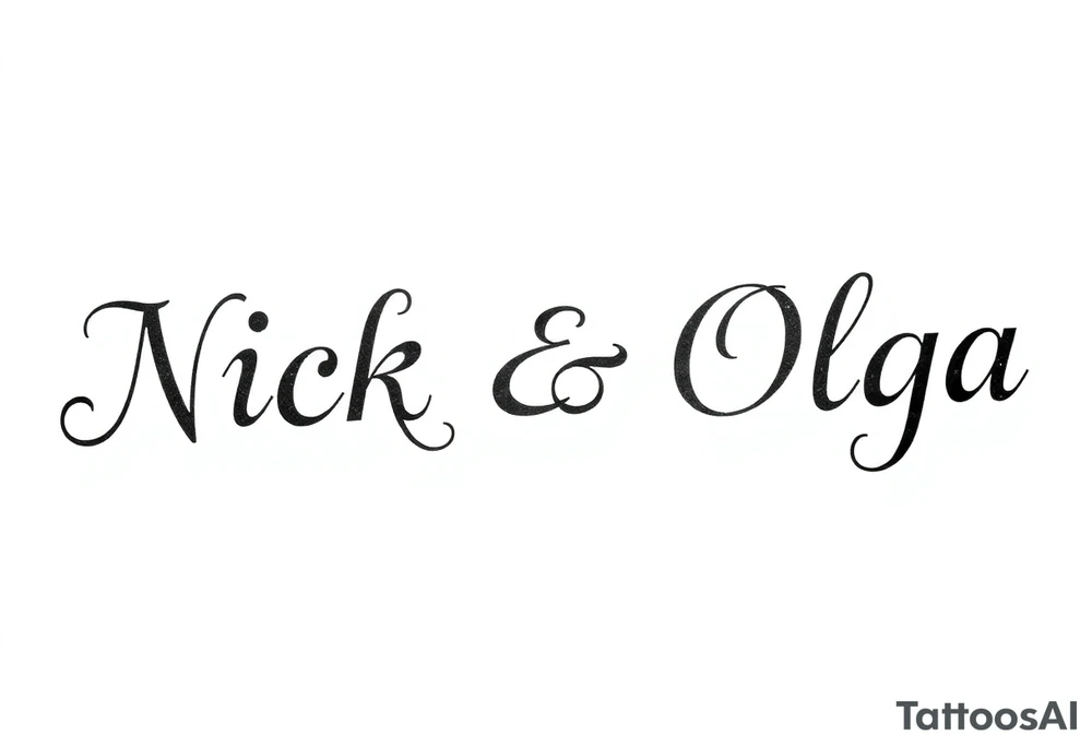 Nick & Olga tattoo idea