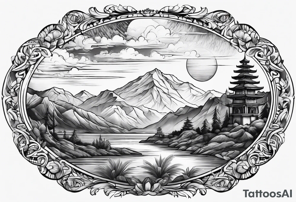 Scenery tattoo idea