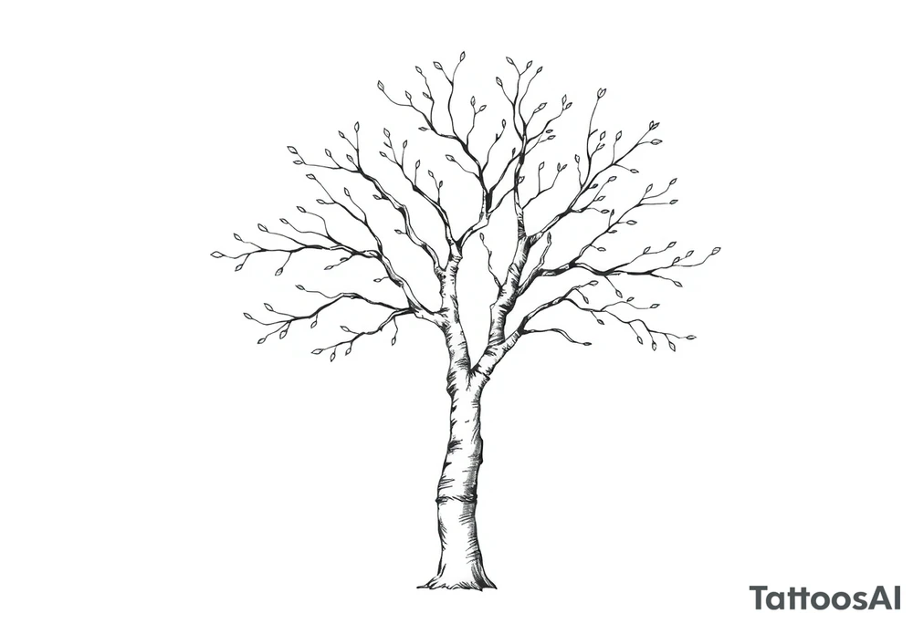 birch tree tattoo idea
